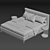 Elegant Andersen Bed: Minotti Magnificence 3D model small image 3