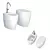 Sleek White Toilet 3D model small image 2