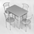 Sleek Chrome Marco & KT-1: Your Modern Dining Set 3D model small image 3