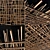 Bamboo Tiki Bar Ceiling Decor 3D model small image 1