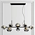 Stylish Staggered Glass Chandeliers 3D model small image 2