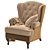 Elegant Tosconova Rebecca Armchair 3D model small image 2