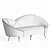 Elegant Gray Curved Wing Sofa 3D model small image 4