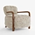 Luxurious Yeti Sheepskin Armchair 3D model small image 1