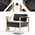 Modern Fabric & Wood Armchair - 4 Colors 3D model small image 2