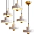 Modern Pendant Light Set - Four Hanging Lights 3D model small image 3