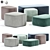 Maris Corner Pouf - Elegant and Versatile Seating 3D model small image 2