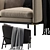 Elegant Minotti Fil Noir Armchair 3D model small image 4