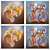 Modern Art Set: 2 Paintings, 4 Frame Options 3D model small image 3