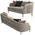 Serene Caracole Sofa 3D model small image 2