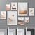 Colorful Photo Frames Set 3D model small image 1