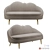 Elegant Ether Settee Sofa: Jonathan Adler 3D model small image 1