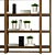 Tecninova Library 4225: Stylish Leather-Metal Bookshelf 3D model small image 4