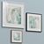 Coastal Turquoise Abstract Wall Art Set 3D model small image 4