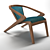 Portuguese Roots Chair in Wood & Fabric 3D model small image 1