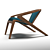 Portuguese Roots Chair in Wood & Fabric 3D model small image 3