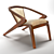 Portuguese Roots Chair in Wood & Fabric 3D model small image 6