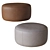 Luxury Leather Pouf 3D model small image 2