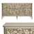 Radiant Koto Wood Buffet with Champagne Shimmer 3D model small image 1