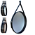 Leather Strap Round Mirror 3D model small image 1