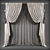 Elegant Polys Curtains Set 3D model small image 1