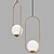 Modern Brass Pendant Light 3D model small image 1