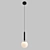 Modern Black Pendant Light- MJ_FARO 3D model small image 2
