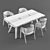 Elegant VOX Nature Dining Set 3D model small image 5