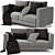 Stylish Karlstad Ikea Sofa 3D model small image 1