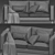 Stylish Karlstad Ikea Sofa 3D model small image 3