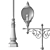 Elegant Wrought Iron Street Lamp 3D model small image 2