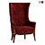 Elegant Aubepine Armchair by Majorelle 3D model small image 1