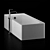 Elegant White Cast Iron Roca Continental 3D model small image 3