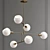 Elegant Ostrich Egg Chandelier 3D model small image 1