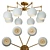 Flexible-Mounted Pendant Chandelier 3D model small image 1
