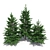 Realistic Fir-tree Set 3D model small image 1