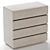 Four-Drawer Chest: Stylish Storage Solution 3D model small image 2