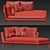 Luxury B&B Atoll Chaise Lounge 3D model small image 3