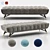 Chic Velvet Upholstered Bench 3D model small image 5