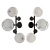 Bullesco Glass & Metal Wall Sconce 3D model small image 2