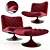 Elegant Marilyn Velvet Chair 3D model small image 1