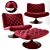 Elegant Marilyn Velvet Chair 3D model small image 2