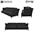 Elegant Trace Grey Sofa 3D model small image 1