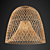 Bohemian Woven Pendant Light 3D model small image 1