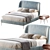 Lana Upholstered Bed: Stylish & Spacious 3D model small image 1