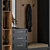 Elegant Black and Wood Hallway Set 3D model small image 3