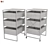 White Lennart Drawers Cabinet 3D model small image 2
