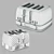 Classic Bronze 4-Slice Toaster 3D model small image 1