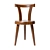 Perriand Three-Legged Chair 3D model small image 1