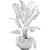 Exotic Banana Palm Collection in White Pot 3D model small image 5